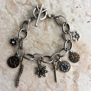 🍀Lucky Brand🍀 Hamsa Charm Silver Bracelet